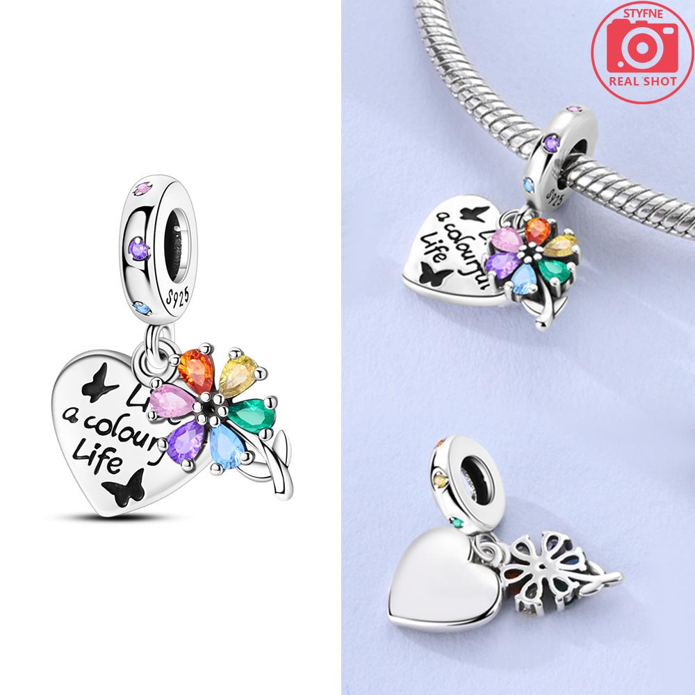 Charms Beads Pendant Lotus Tulip Rose Carnation Flower Series Original Copper Bead Fit Bracelets Women Jewelry Gift