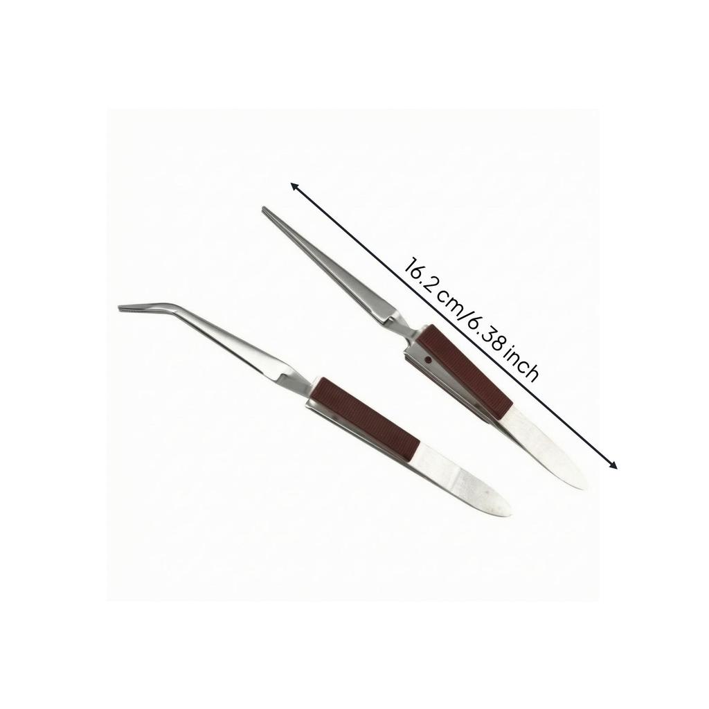 2 Pieces Rebound Clamp Tweezer Easy-Grip for Model Making