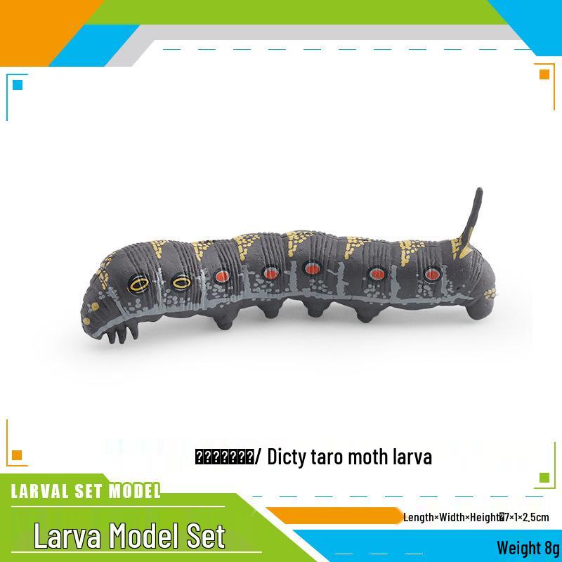 Insect Simulation Larva Model: Children's Cognitive Moth, Jade Belt Swallowtail, Beetle Larva Ornament