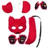 Animal Mask and Tail Set Long for Role Play Halloween Party Costume