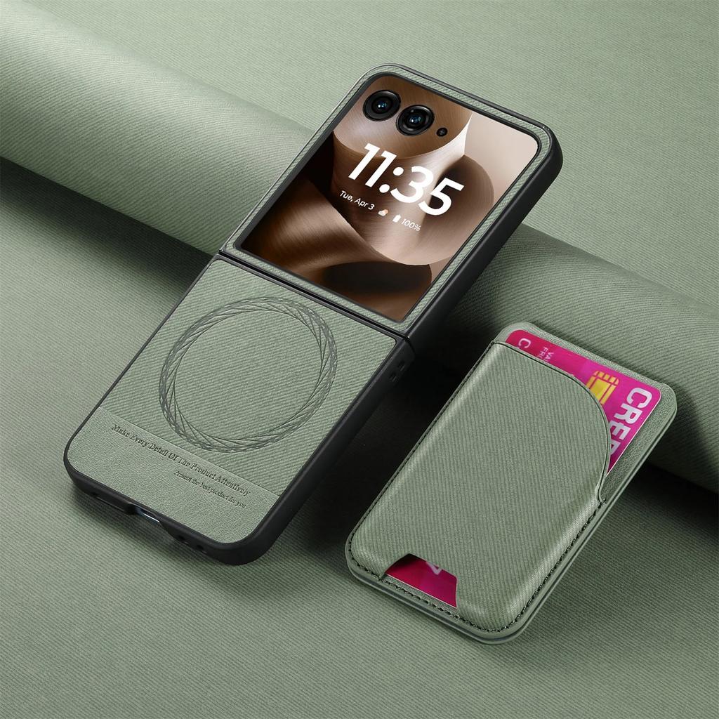 Wallet Card Holder Bracket Phone Case for Motorola Razr 60 50 40 Ultra Moto Razr 40 50 60 Magnetic Card Case Leather Cover
