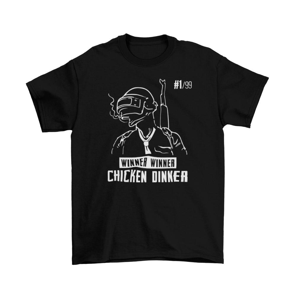 Winner Winner Chicken Dinner T-Shirt Unisex Funny Cotton Adult PUBG Game New