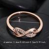 A Stylish And Minimalist Women'S Ring Featuring an Infinite Loop Design with Micro-Set Synthetic Zirconia, Perfect for New Year, Ramadan, Valentine'S