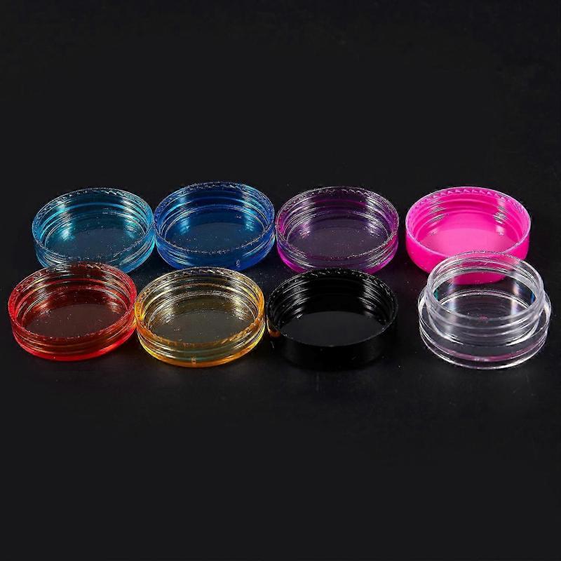 50 Pieces Plastic Pot Jars Empty Cosmetic Container With Lid For Creams Sample Make-up Storage, 5 G, 10 Colors