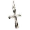 Altesse [L2983] - Rhodium-plated Silver 'Cross' Pendant - 17x11 Mm
