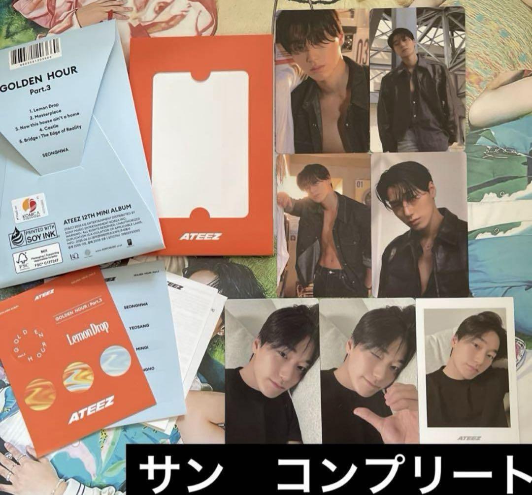 

[Б/В] Sun ATEEZ GOLDEN HOUR 3 Повний набір Альбом з поками