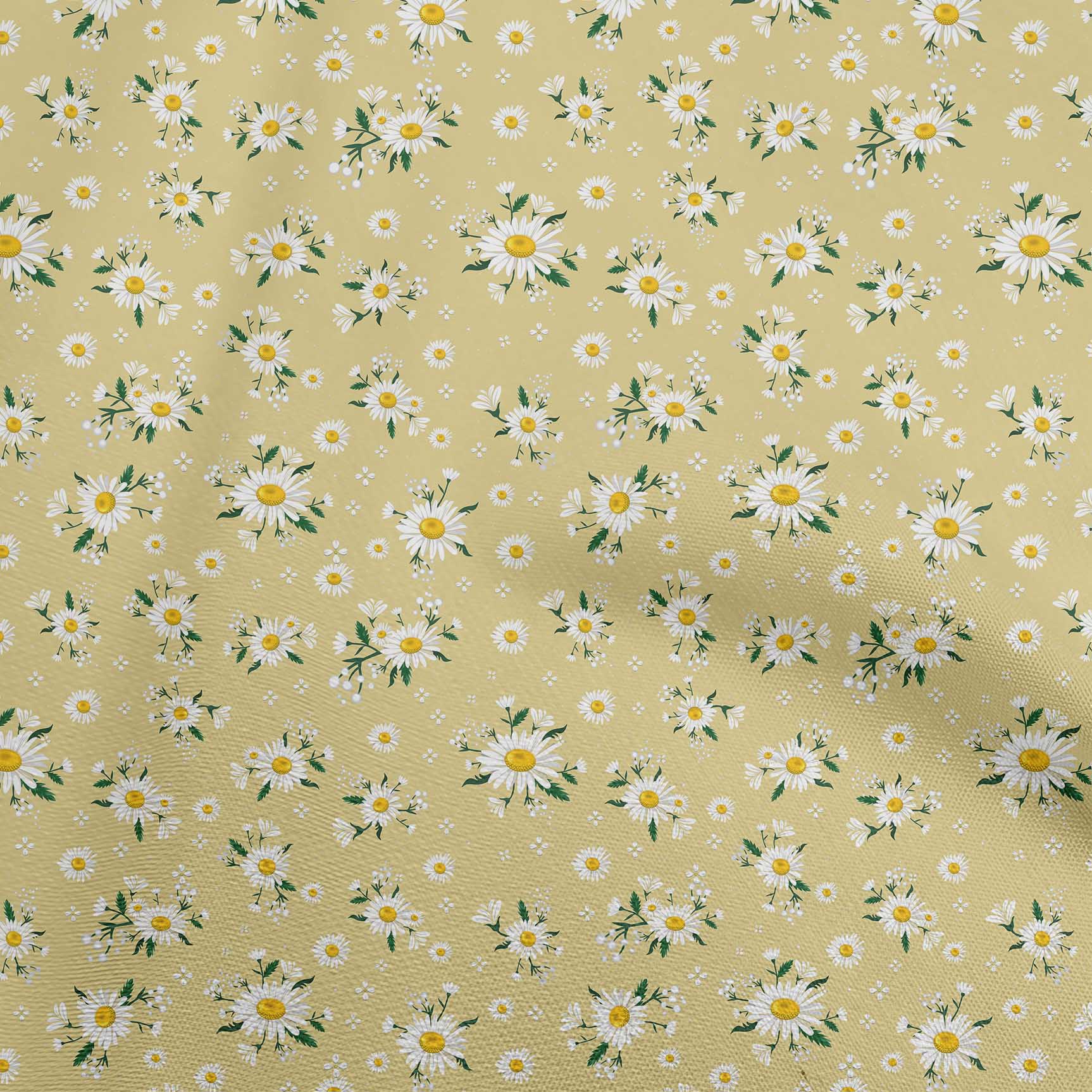 

oneOone Cotton Flex Dusty Teal Green Fabric Florals Швейні Ремісничі проекти Принти на тканині 40 дюймів 42 Inch Wide - Viscose Chiffon жовтий