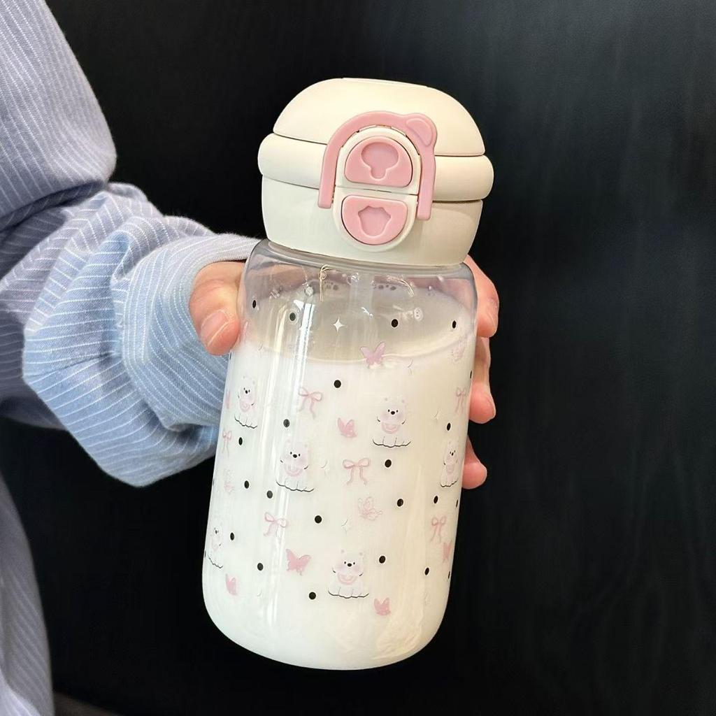 2026 Stylish Double Wall Water Cup for Girls with Straw - Portable Summer Design
