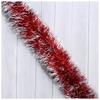 Christmas tree chain red and silver decoration Christmas garland