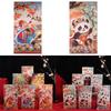 6pcs Chinese Style New Year Red Envelopes Traditional 2025 Snake Year Red Pocket  Kids Gift