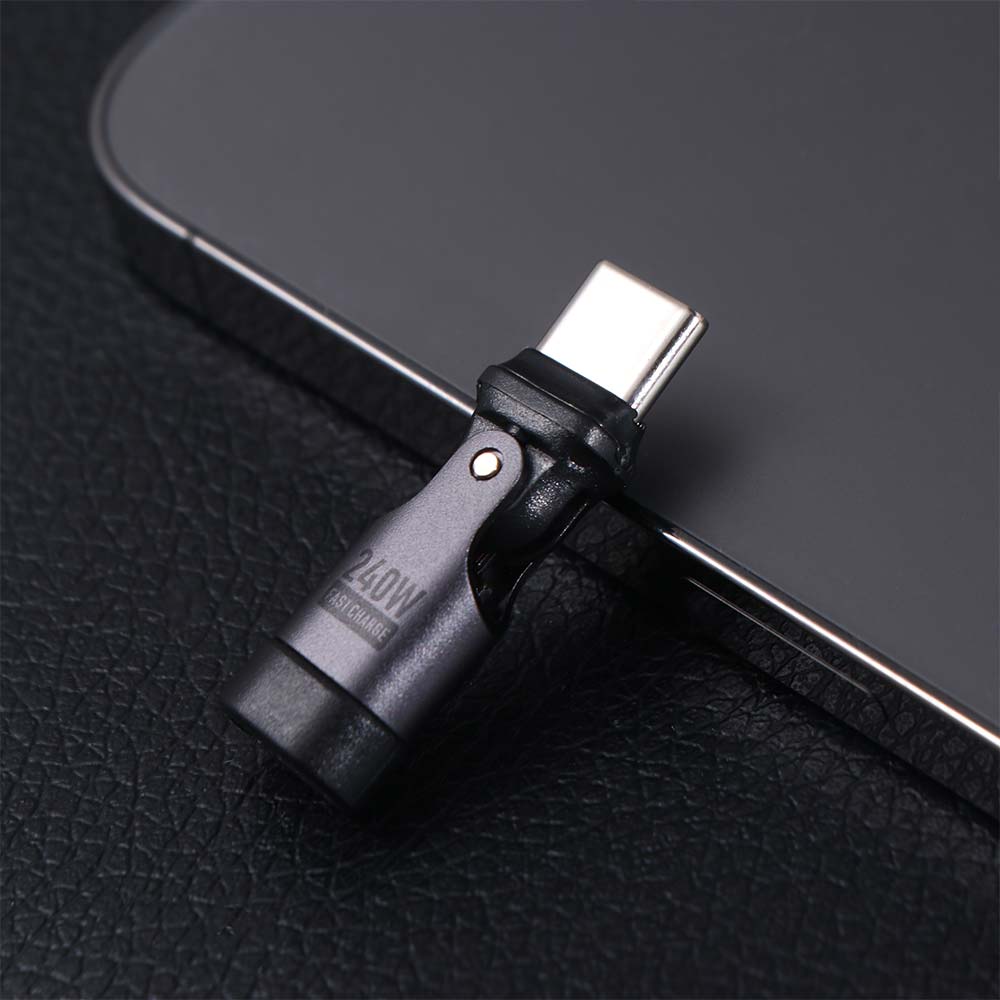 180 Degree USBC Charging Converter Fast Data Transfer USB-A Female Adapter  USB C Cable