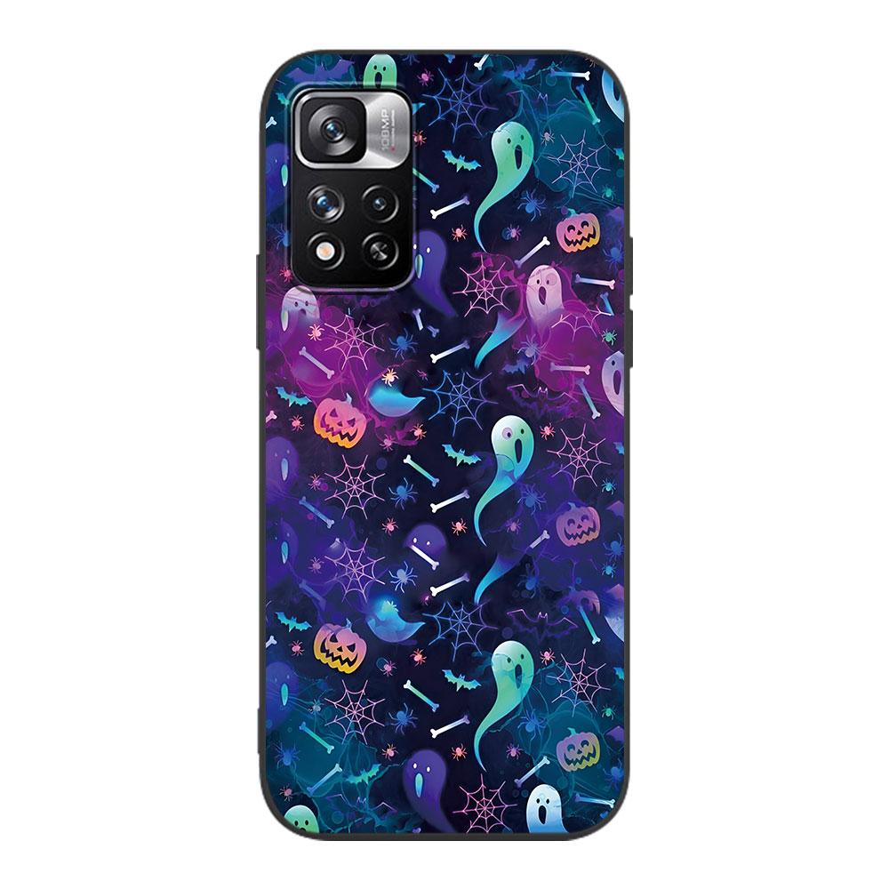 Hallowmas Cute Case for Xiaomi Redmi Note 11 10S 8T 10 12 Pro Plus 11T 8 9 11E 11S 5 Pro 9S 7 Soft TPU Black Phone Cover