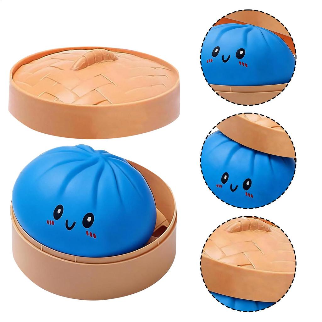 Squeeze Toy Stress Relief Simulated Dumpling Baozi Reusable Low Rebound Sensory Dough Ball For Relieve Anxiety Release Emotions
