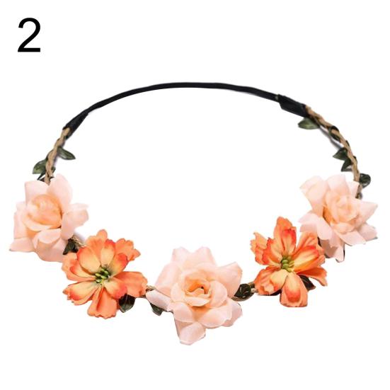 Fashion Artificial Flower Headband Garland Wreath Wedding Party Bridal Headpiece