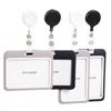 Lanyards Credential Holder Transparent Retractable Badge Reel with Lanyard Nurse Accessories for Work Removable ID Card Holder