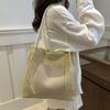 Summer New Fashionable Retro Shoulder Bag Large Capacity Shopping Beach Bag Simple Travel Women's Tote Bag