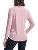 Gopuune Long Sleeve Sports Yoga Fitness Running Stretch Mesh Women's T-Shirt, Sweat-Wicking, Quick-Drying, Top, Shirt, (Purple, XL)