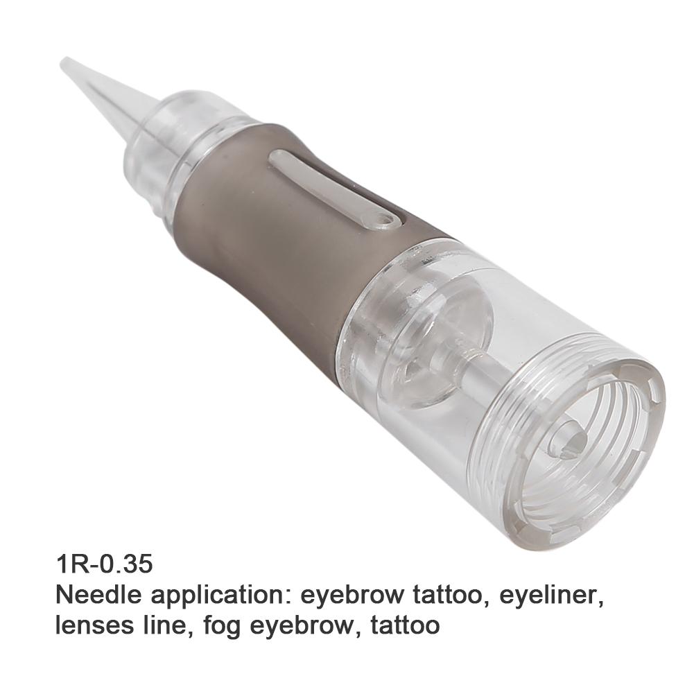 10pcs Disposable Eyebrow Tattoo Needles Transparent Microblading SemiPermanent Makeup Cartridge Needles