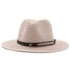 Spring and summer new men's and women's outdoor leisure straw hats, summer shading sun straw hats, British gentleman's top hats
