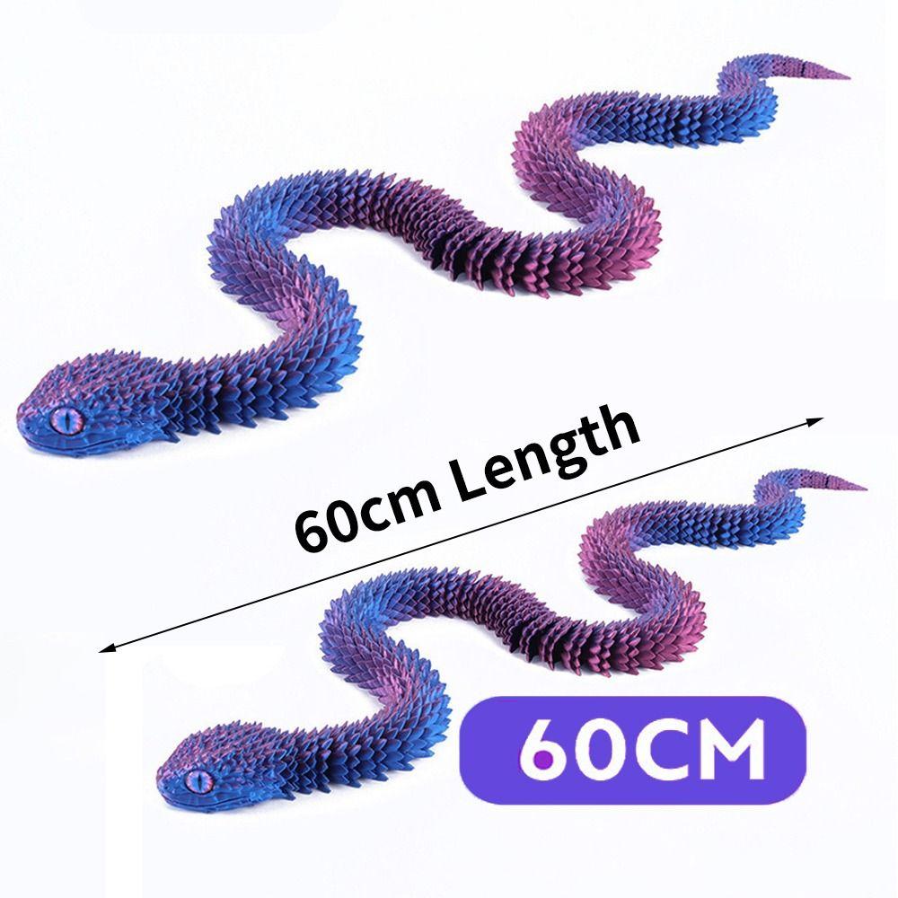 Movable Joint Snake Fidget Toy PLA Simulation Snake New Desktop Ornament Kids Play