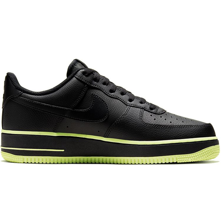 Nike Air Force 1 Low Ribbon - Volt Unisex Sneakers Black Barely-Volt CJ1393-003