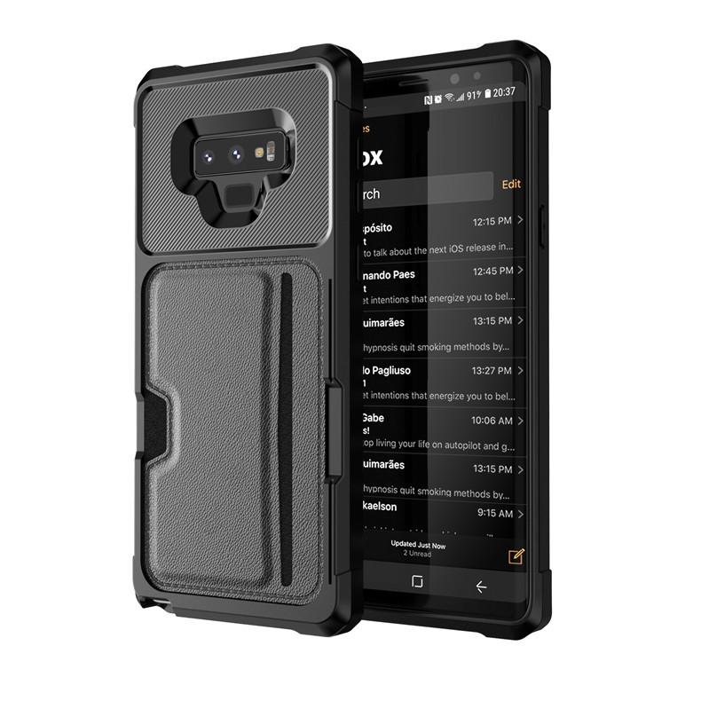 

Samsung S26 Ultra Magnetic Leather Phone Case - Card Slot & Anti-Fall Protection for Note 20 Ultra Samsung S20 Plus чёрный