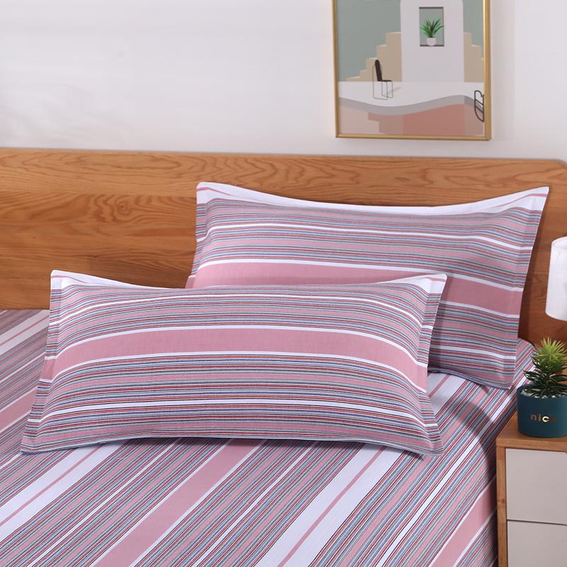 Extra Thick 100% Pure Cotton Pillowcase Set - Cool Mat, Single, Summer, Two-Piece