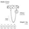 Teamer Infinity Rings with Zircon Pendant Tassel Chain Women Stainless Steel Geometric Rings Couple Jewelry Gift Wholesale