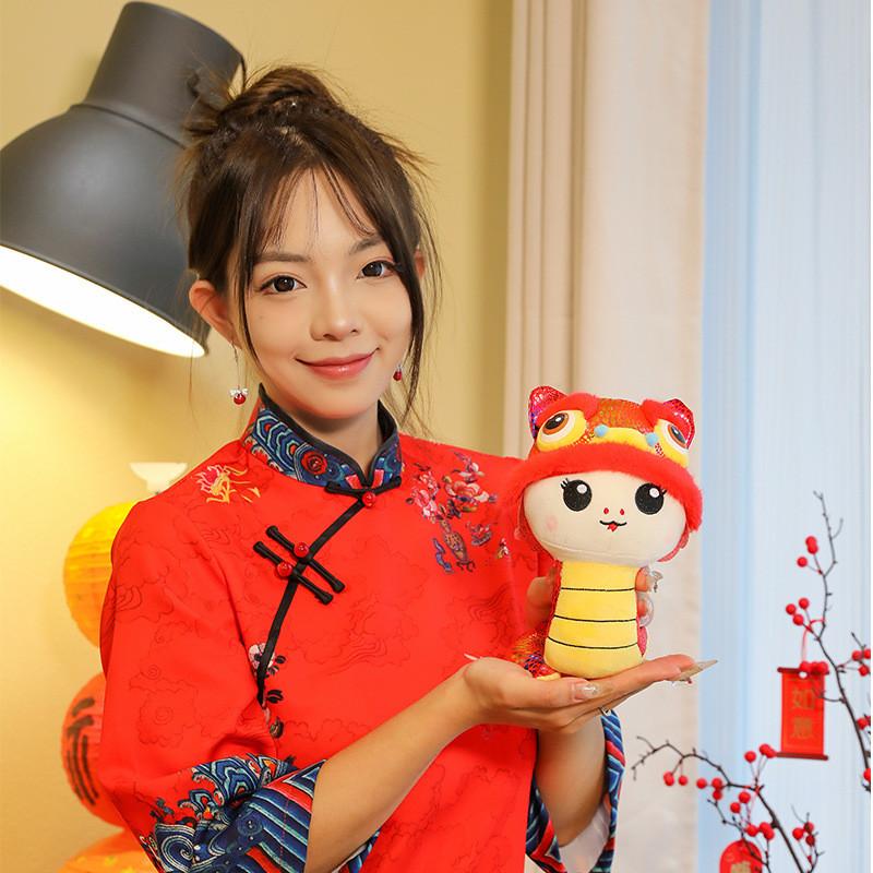 Year The Of Snake Mascot Plush Toy Cute Cartoon Girl Children Holiday Doll Gift