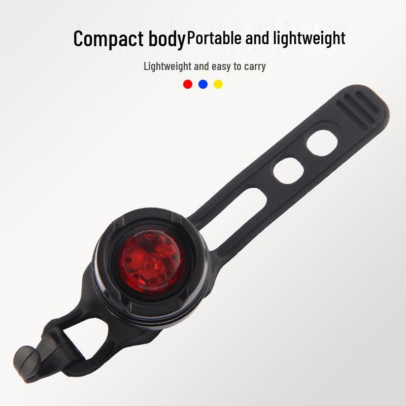 5LED White Bicycle & Helmet Warning Frog Light Set Black with Red Light