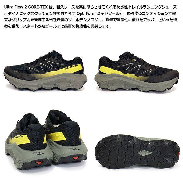 Б/у Мужские кроссовки для трейлраннинга Salomon L47883200 ULTRA FLOW 2 GORE-TEX Черный Sedona Sage Incaberry SL084 25.5см