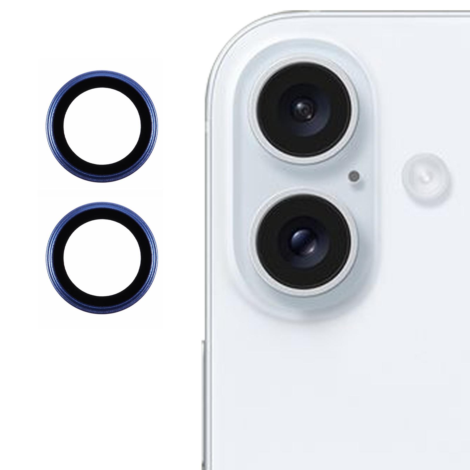 

X-LEVEL AR Spotlight Series For iPhone 16/16 Plus Camera Lens Protector Set HD Individual Lens Film Blue