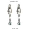 Chaquj Erotic Nipple and Labia Clamps with Gravity Ball Pendant