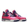 Air Jordan 4 Retro Grade School 'Pink Foil' (Unisex) Pink Foil / White / Cement Grey / Electric Purple Kids' Basketball Shoes 487724 607