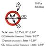 Ofowin Silicone O Rings VMQ Seal Ring Gasket 7mm Outer Diameter 5mm Width 1mm