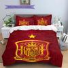Spain National Football Logo Pattern Bedding Home Decoration Birthday Gift (1 * Duvet Cover + 2 * Pillowcase, Without Core),fan Merchandise.