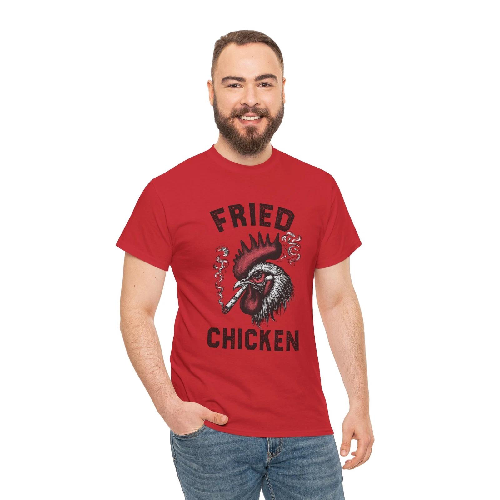 Funny Fried Chicken Smoking T-Shirt - Casual & Fun Tee for Everyday Wear XL