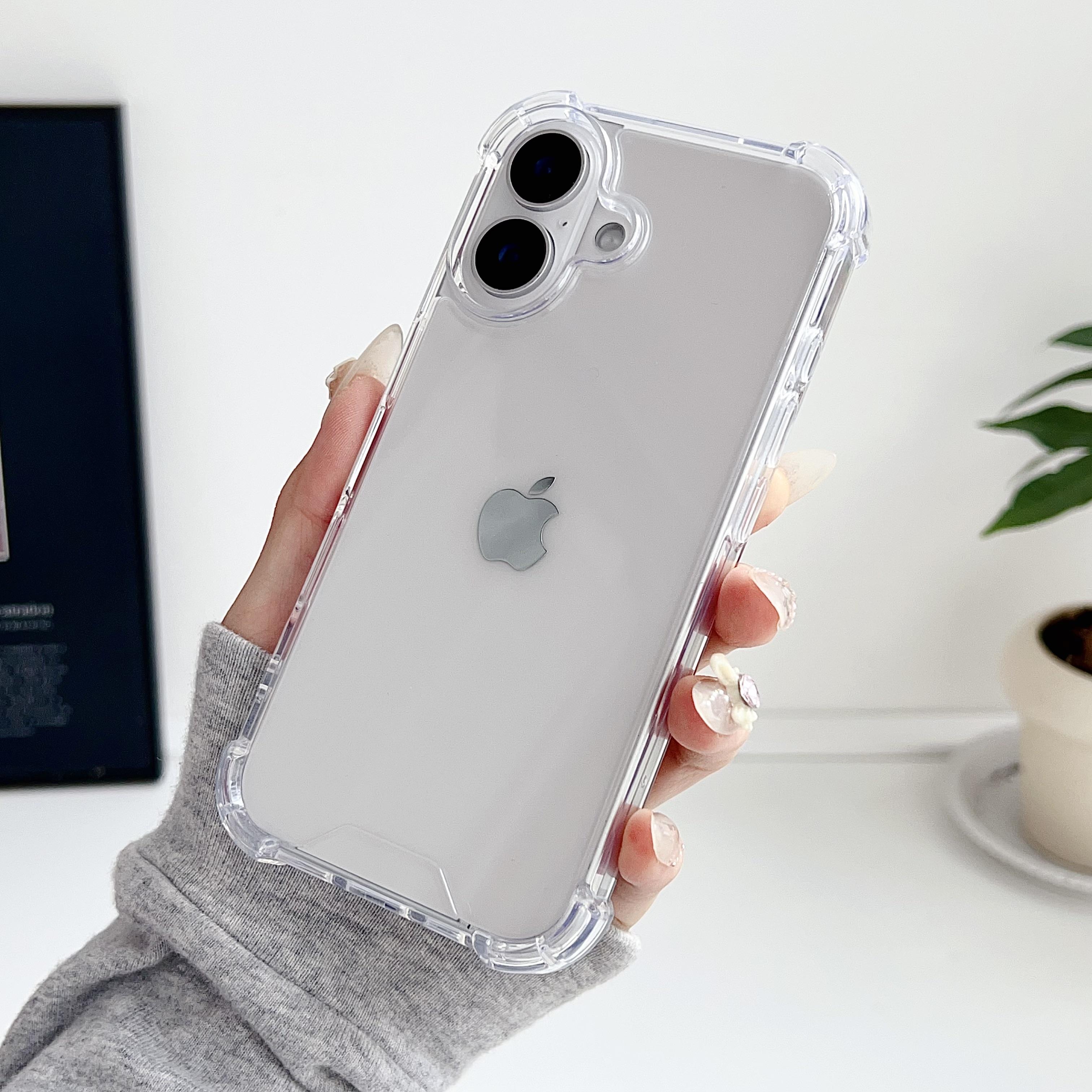 

Luxury Transparent Shockproof Four Corner Package Case For iPhone 17 Air 16 15 14 13 12 11 Pro Max 8 Plus X XR XS Acrylic Cover For iPhone 15 чистий