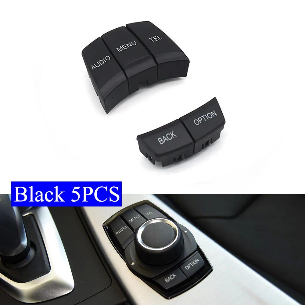 Interior 5PCS Center Console CIC IDrive Multimedia Knob Menu Button Switch For BMW F20 F21 F45 F46 F48 F49 F30 F32 F33 F82 F83