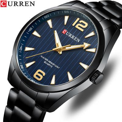 Montre d'affaires à bracelet en acier pour homme Montre à quartz pour homme Style simple Mode