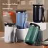A Dual-purpose CoffeeHigh Appearance Standards Sealed and Leak-proof 304 Stainless Steel Insulated Cup Portable  with A Handle