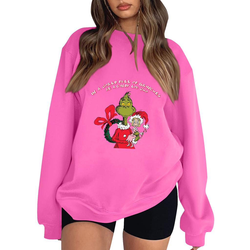 Women's Fashion Lightweight Long Sleeve Pullover Christmas Hoodie