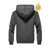 Men's Shearling Fleece Hooded Sweatshirt Winter-Warm Thickened Fleece-Lined Casual Cardigan Jacket