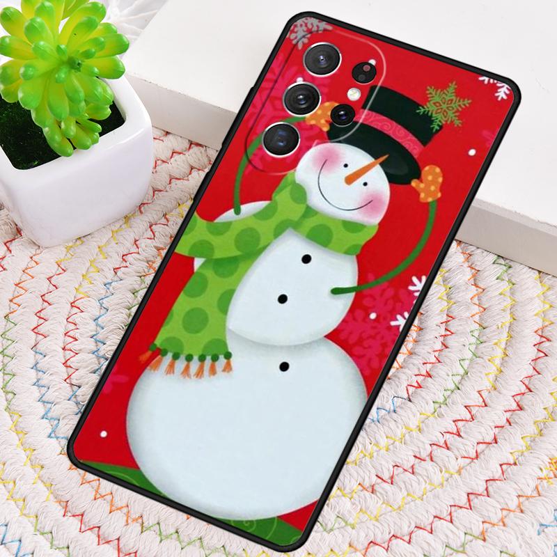 Christmas Snowman Phone Case for Samsung Galaxy note 10 pro S26 Ultra S23 S24 FE S25 S21 S22 PLUS shockproof Cove