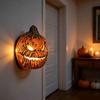 Haunted House Lighting Accessories Halloween Pumpkin Head Light Cover Mask, 3D Scary Face Lamp Nighttime Photo Booth Decor Shade for Porch Garage,