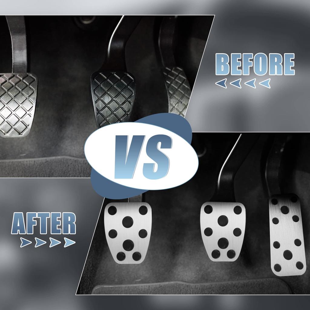 X AUTOHAUX Car Foot Pedal Pad Accelerator Gas Brake Clutch Pedal Cover Kit Anti-Slip