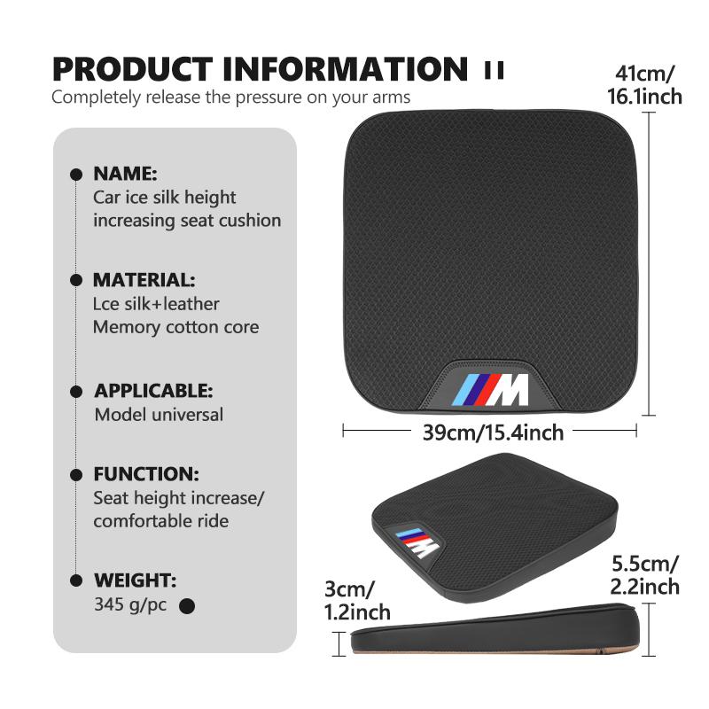 For BMW Universal Car Driving Front Seat Leather Memory Cotton Core Comfortable Cushion E30 E34 E36 E39 E46 E52 E53 E60 E61 E62