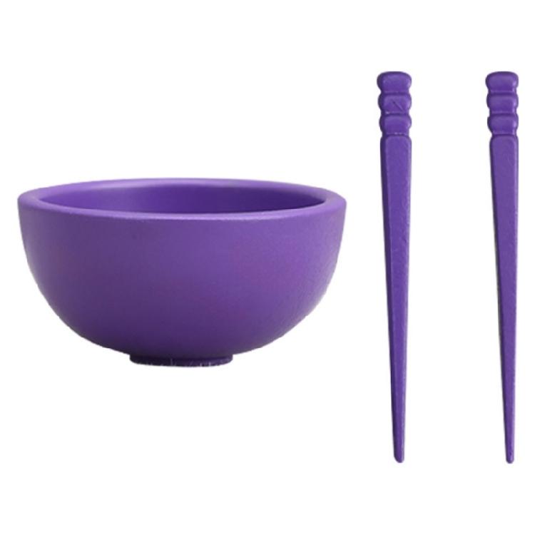 Simulation Miniature Tableware Set 1/12 Alloy Bowl Chopsticks Model Figurine For Doll House Dining Scene Enhancement