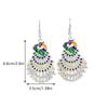 1Pair Peacock Earrings For Women Ethnic Earrings Pendientes Boho Bell Tassel Vintage Broncos Jewelry