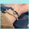 Retro Exquisite Amber Peace Lock Bracelet For Women Geometric Artistic Design